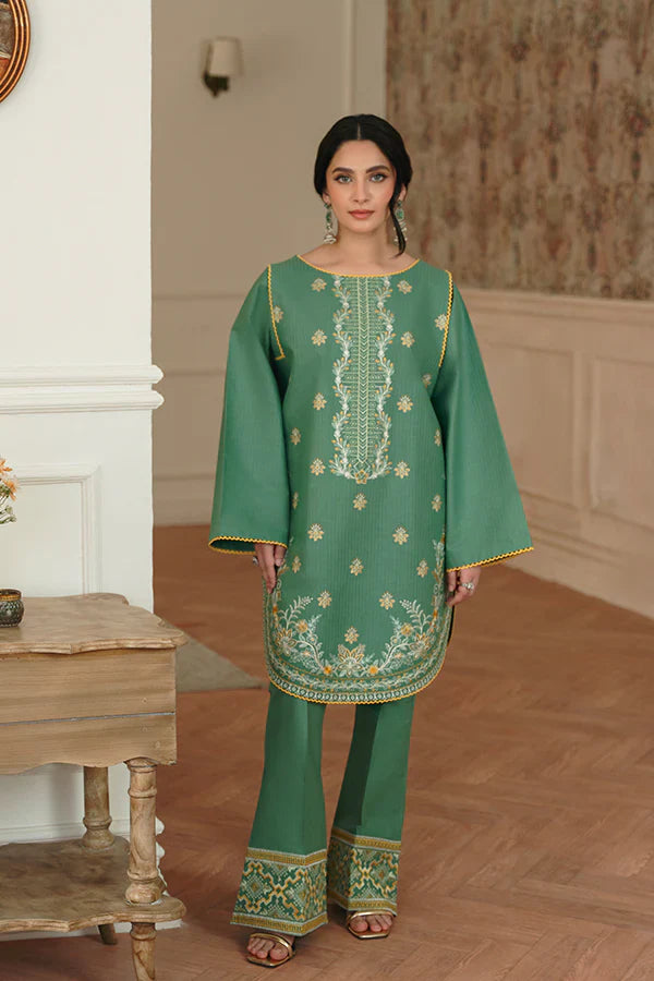 Meena Sage Green Embroidered Lawn 2-Piece Kurta Set