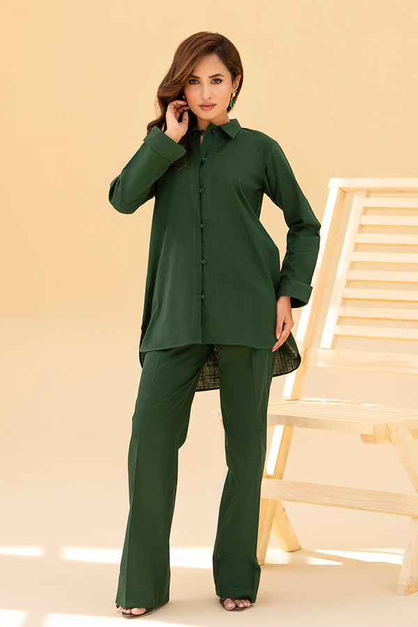 Green Khaddar Co-ord Set