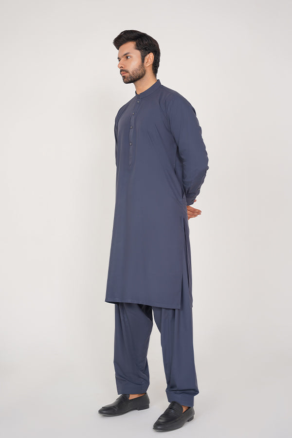 Deep Sea Blue Men Shalwar Kameez