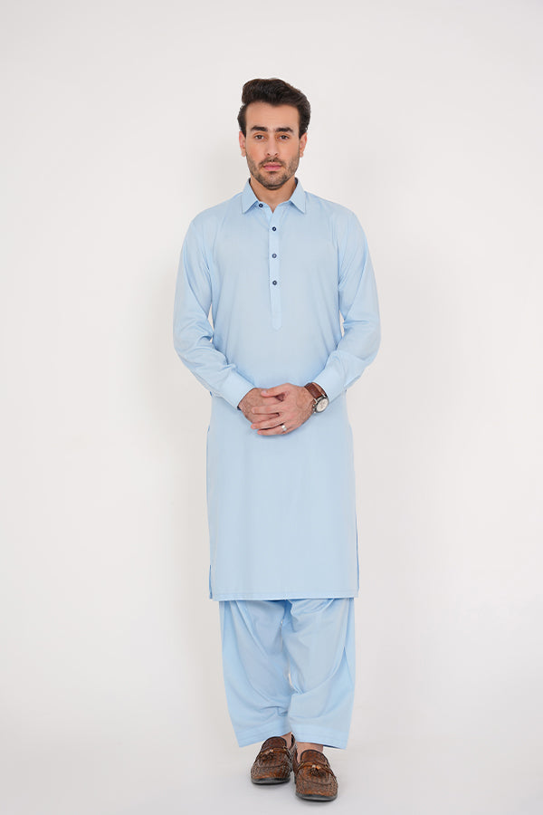 Sky Blue Men Shalwar Kameez