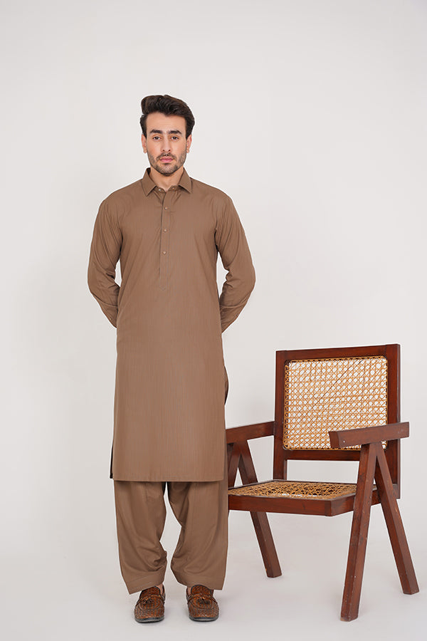 Moss Brown Men’s Shalwar Kameez